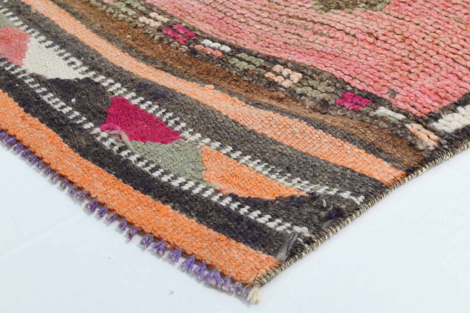 3'2'' x 10'7'' Vintage Wool Runner Rug - 18523 - 15