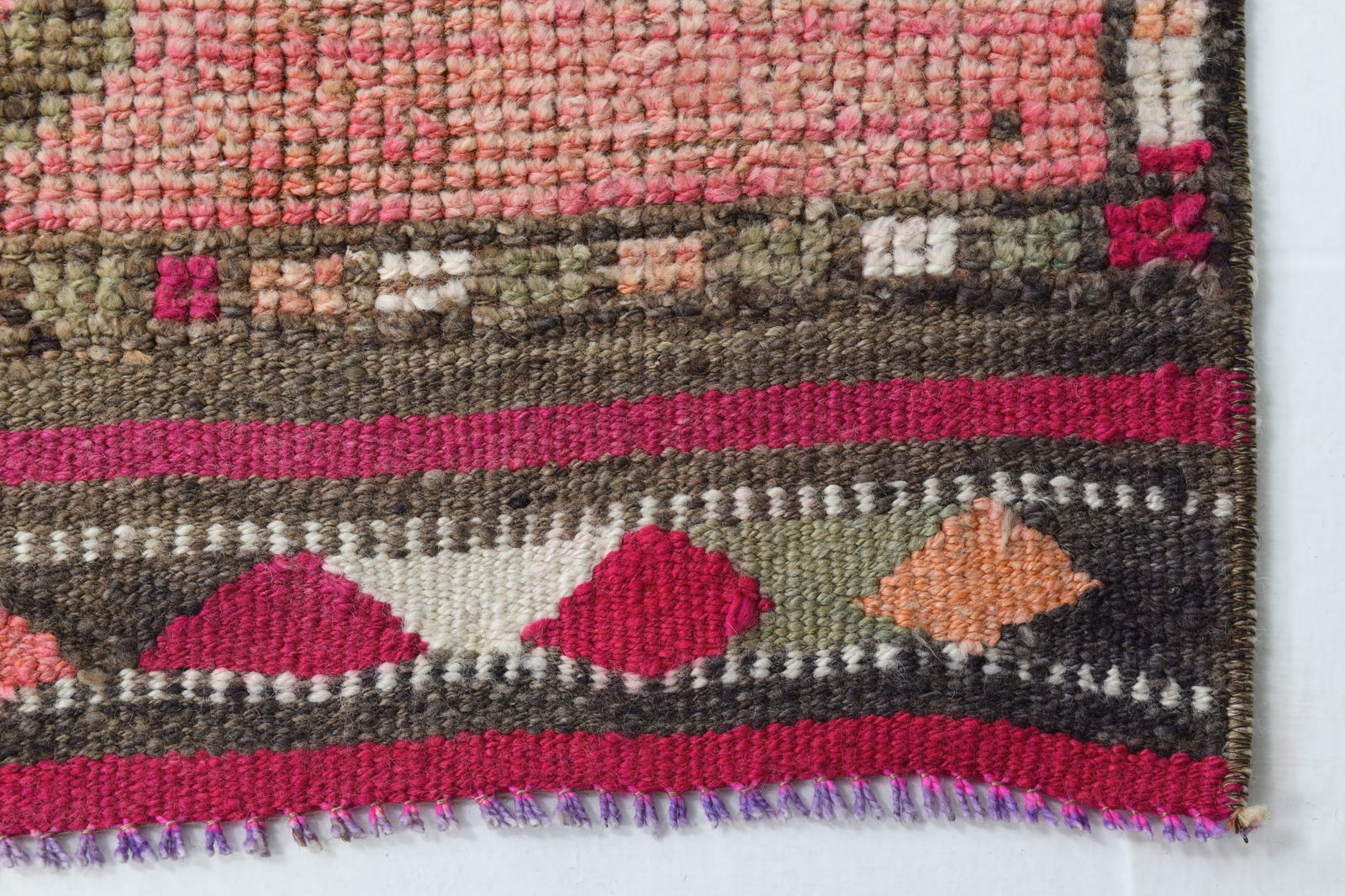 3'2'' x 10'7'' Vintage Wool Runner Rug - 18523 - 16