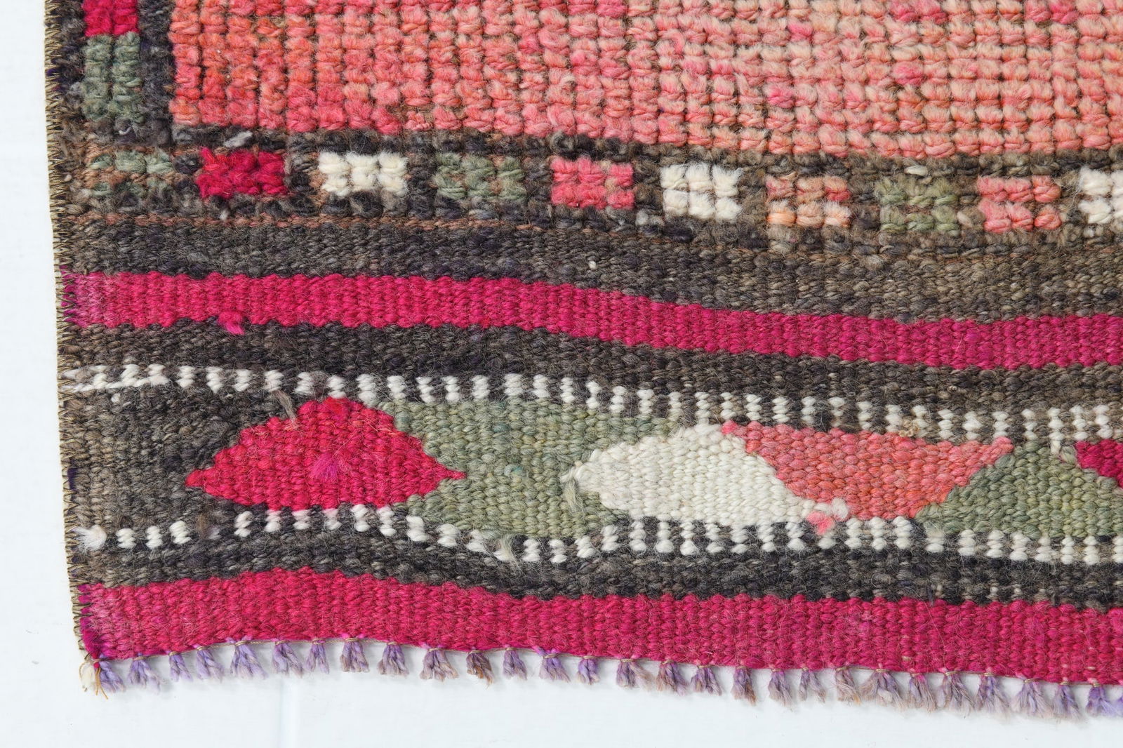 3'2'' x 10'7'' Vintage Wool Runner Rug - 18523 - 17