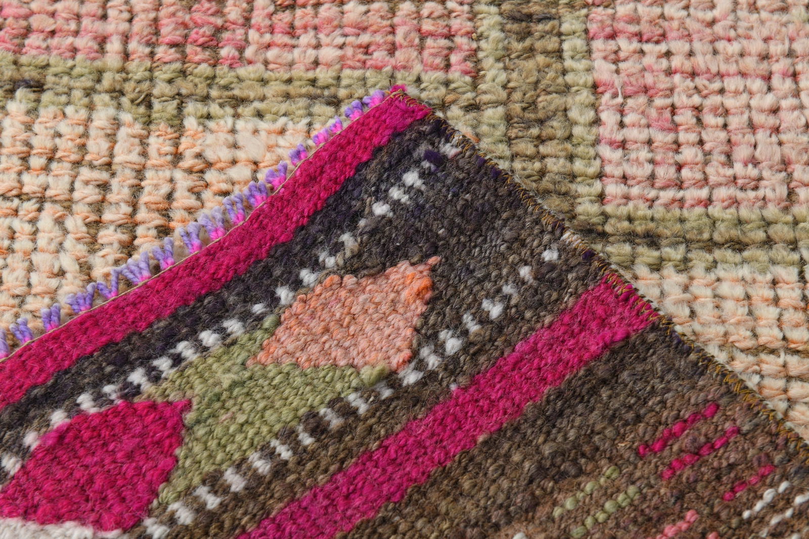 3'2'' x 10'7'' Vintage Wool Runner Rug - 18523 - 18