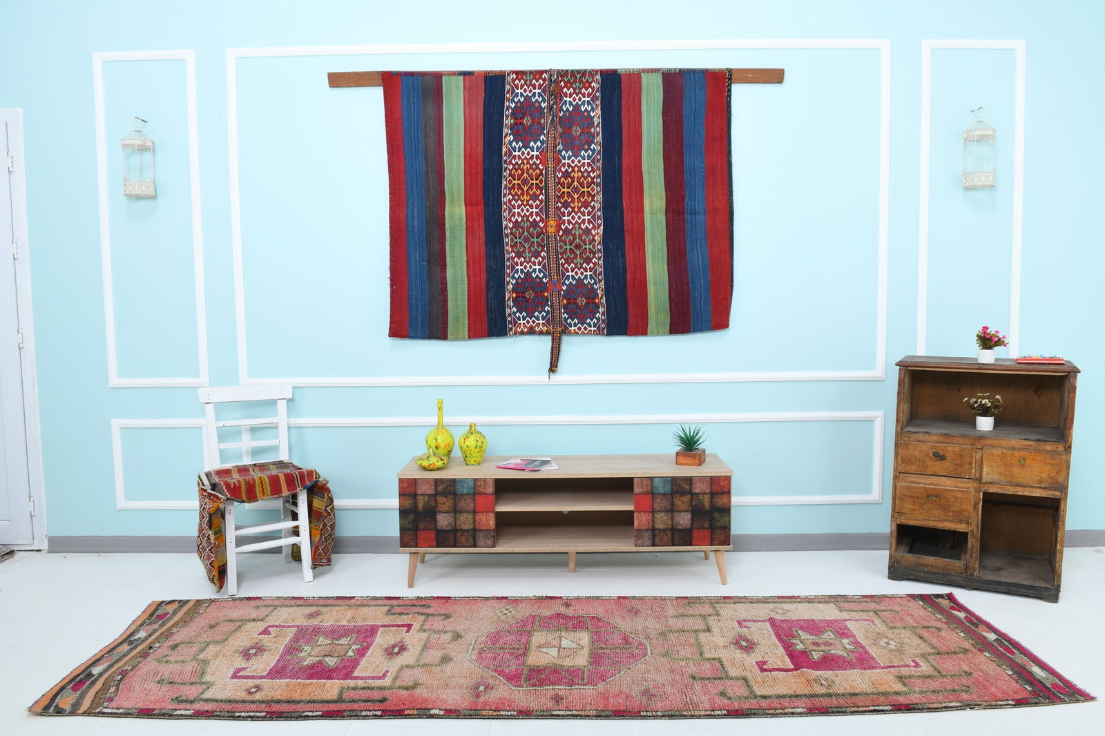 3'2'' x 10'7'' Vintage Wool Runner Rug - 18523 - 2