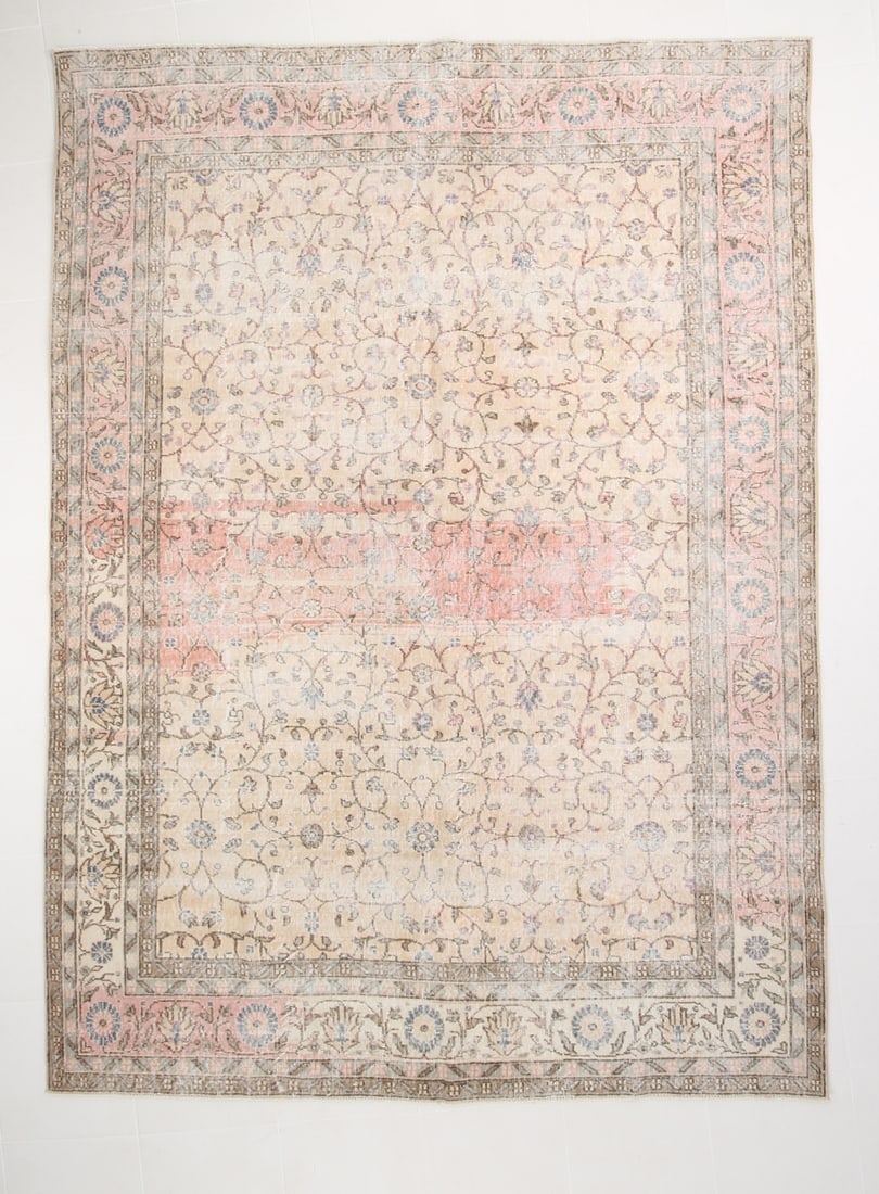 7'3'' x 9'10'' Handmade Vintage Wool Rug - 18645: Title: 7'3'' x 9'10'' Handmade Vintage Wool Rug - 18645Description:7'3'' x 9'10'' Handmade Vintage Wool Rug - 18645Origin:TurkiyeDate/Period:1960-90Materials:Wool,CottonDimension:7'3''x9'10'' ft,