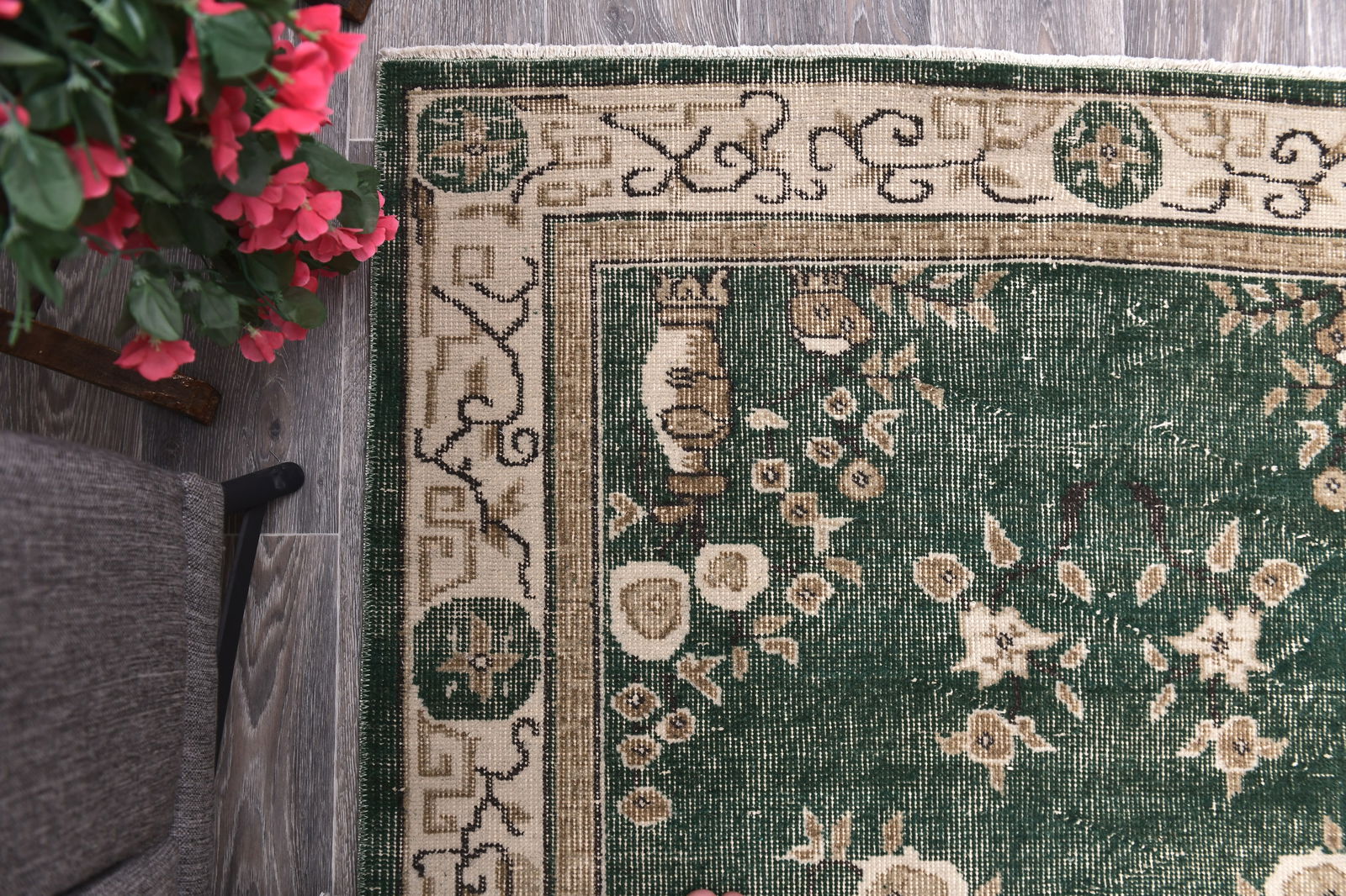 3'10'' x 6'7'' Handmade Vintage Wool Rug - 244713 - 10