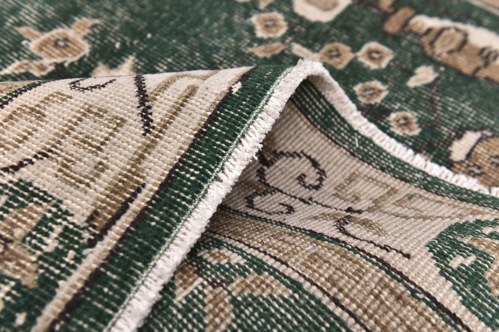 3'10'' x 6'7'' Handmade Vintage Wool Rug - 244713 - 13