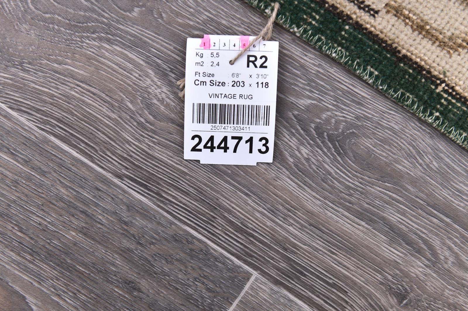 3'10'' x 6'7'' Handmade Vintage Wool Rug - 244713 - 14