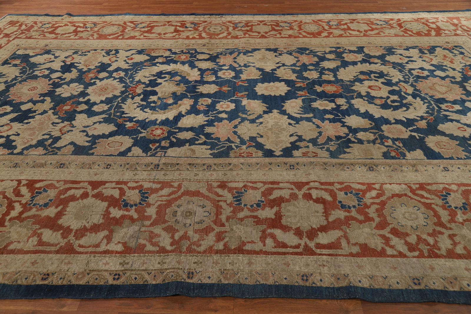 Pre-1900 Antique Vegetable Dye Sultanabad Persian Rug 11x19 - 19