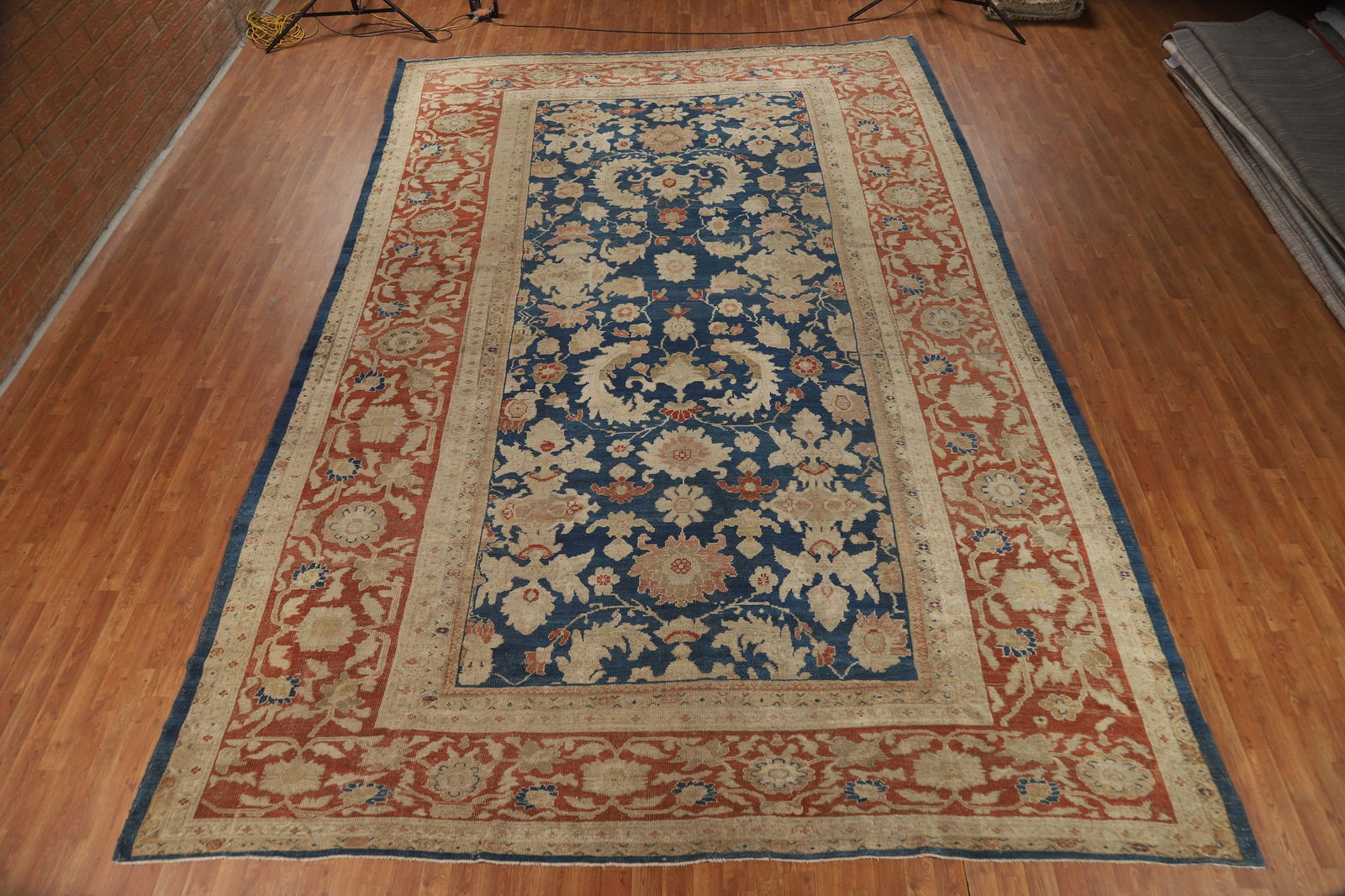 Pre-1900 Antique Vegetable Dye Sultanabad Persian Rug 11x19 - 3