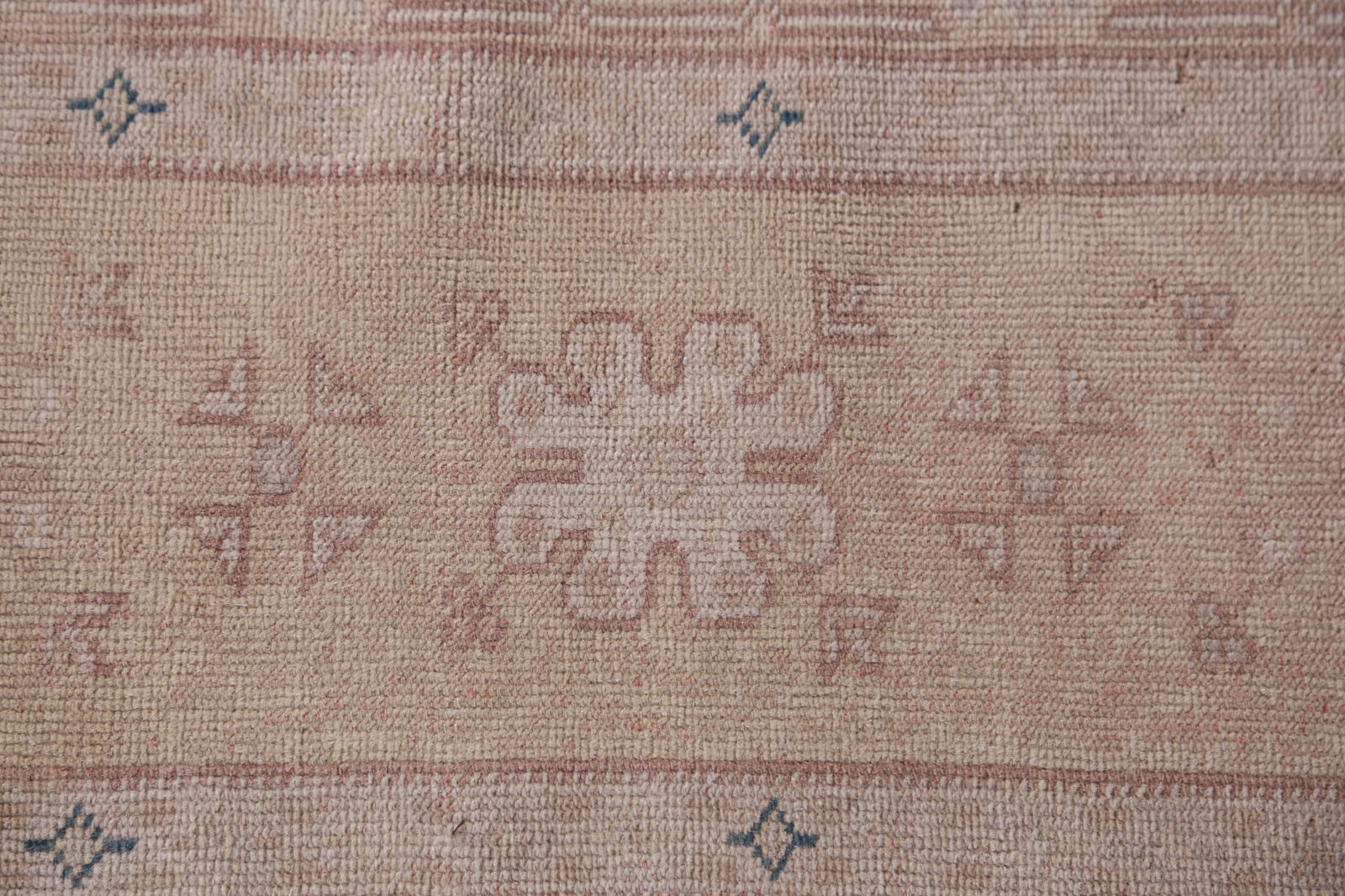 Vegetable Dye Antique Oushak Turkish Runner Rug 2x14 - 10