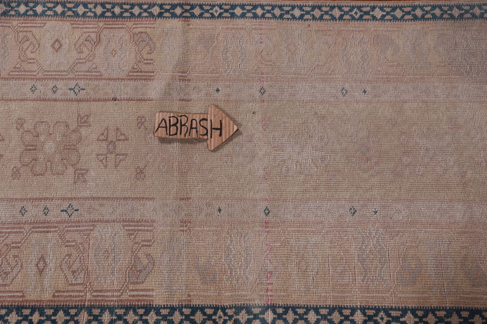 Vegetable Dye Antique Oushak Turkish Runner Rug 2x14 - 14