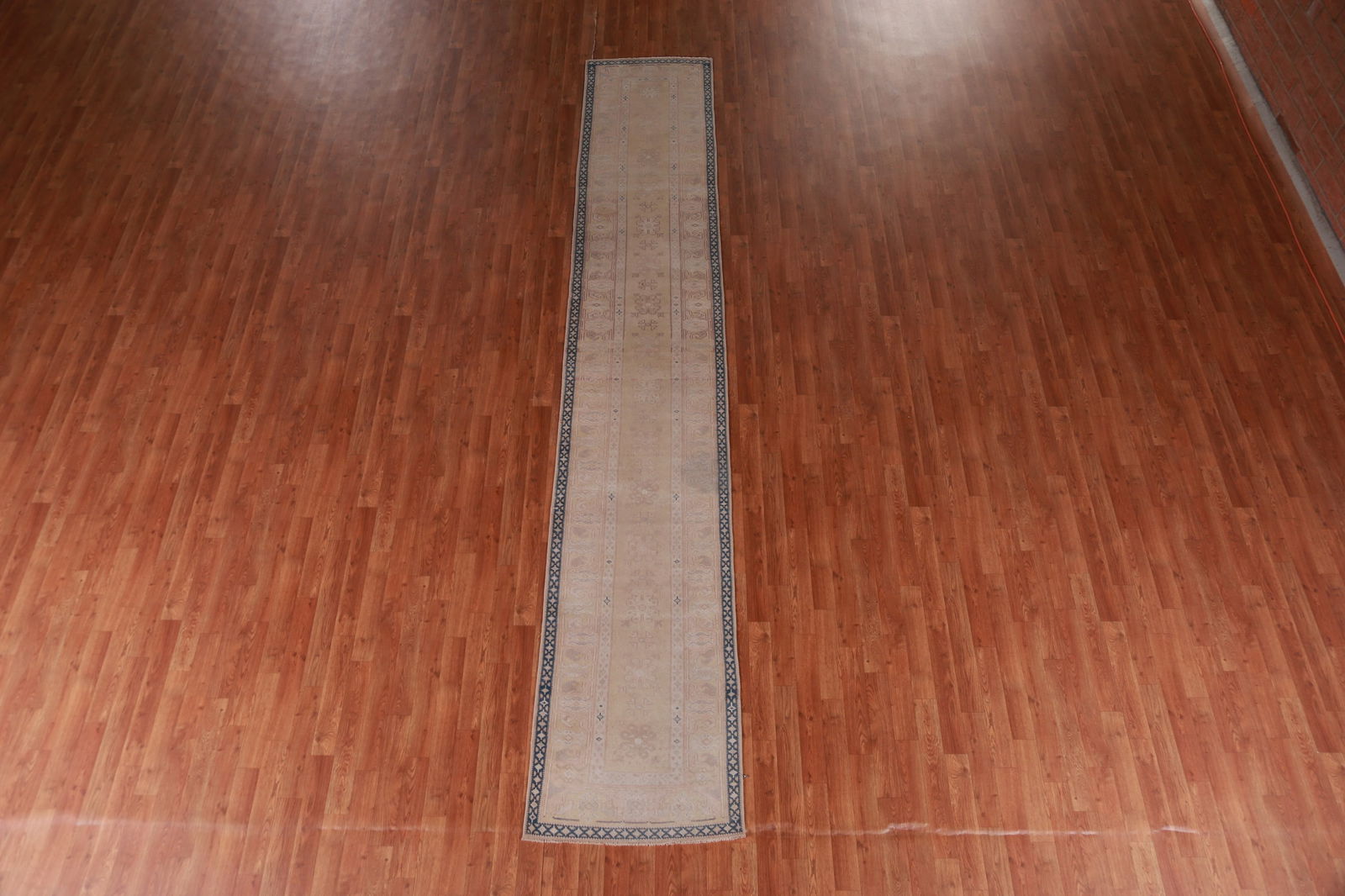 Vegetable Dye Antique Oushak Turkish Runner Rug 2x14 - 19