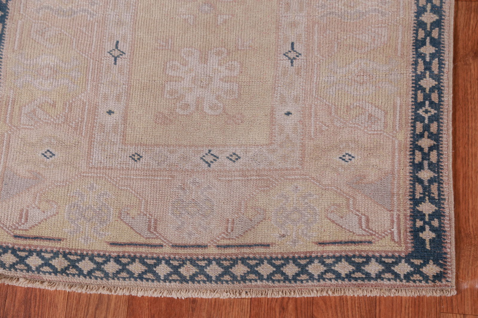 Vegetable Dye Antique Oushak Turkish Runner Rug 2x14 - 5