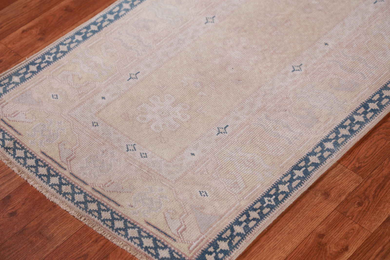 Vegetable Dye Antique Oushak Turkish Runner Rug 2x14 - 7