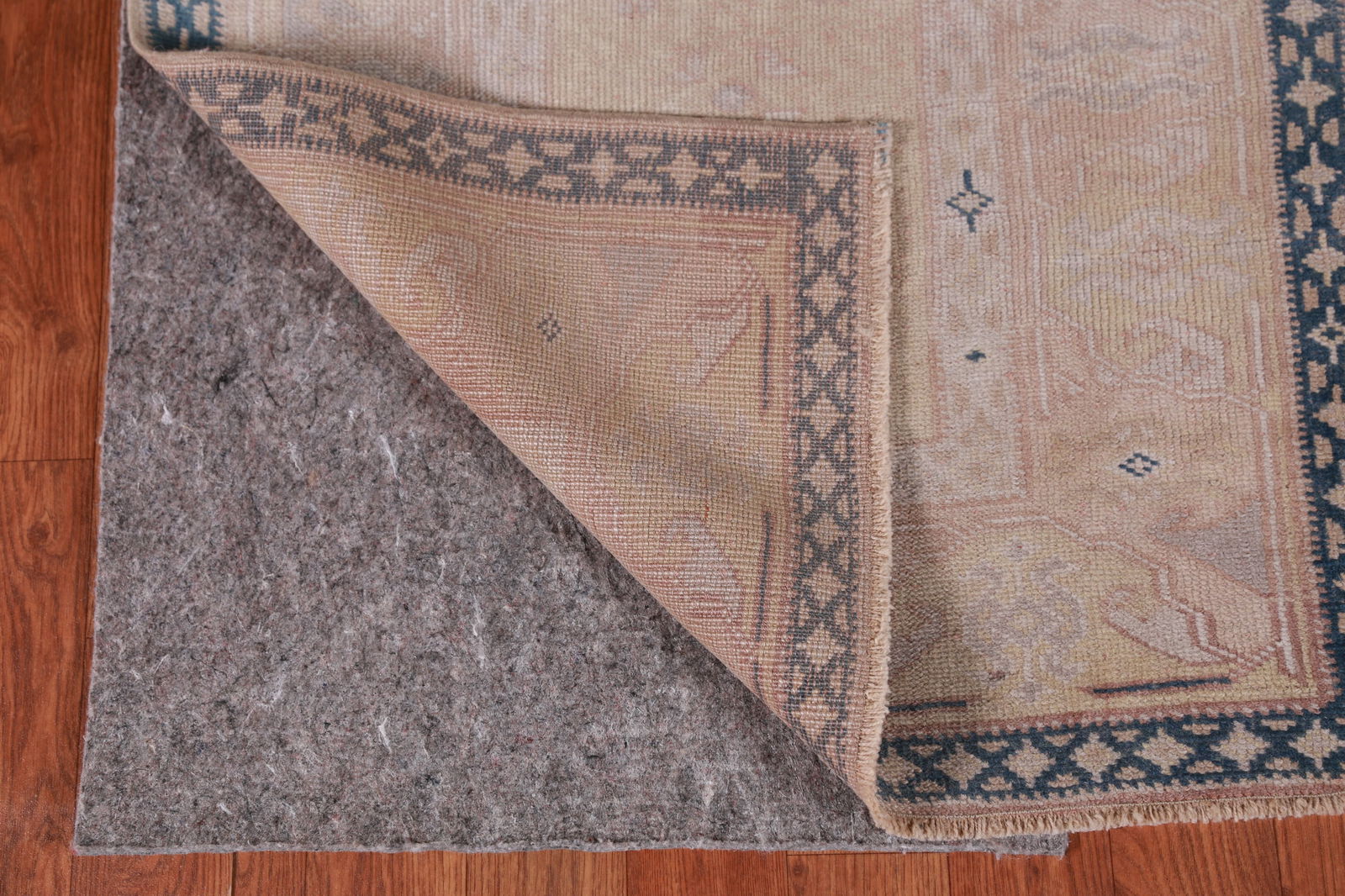 Vegetable Dye Antique Oushak Turkish Runner Rug 2x14 - 8