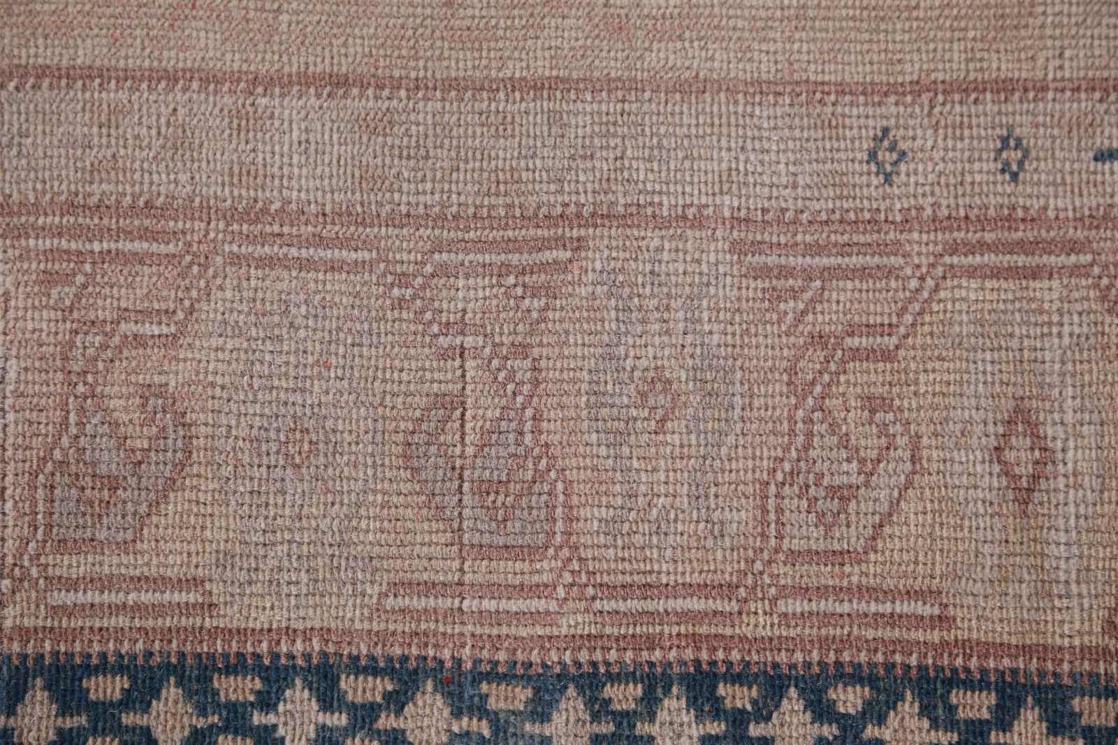 Vegetable Dye Antique Oushak Turkish Runner Rug 2x14 - 9