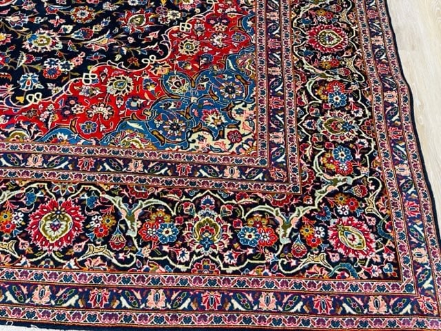 Vintage Persian Kashan Rug- 3490 - 3