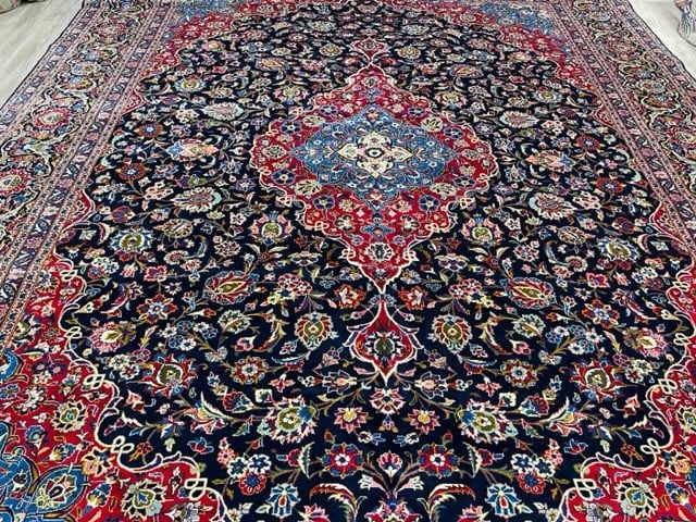 Vintage Persian Kashan Rug- 3490 - 4