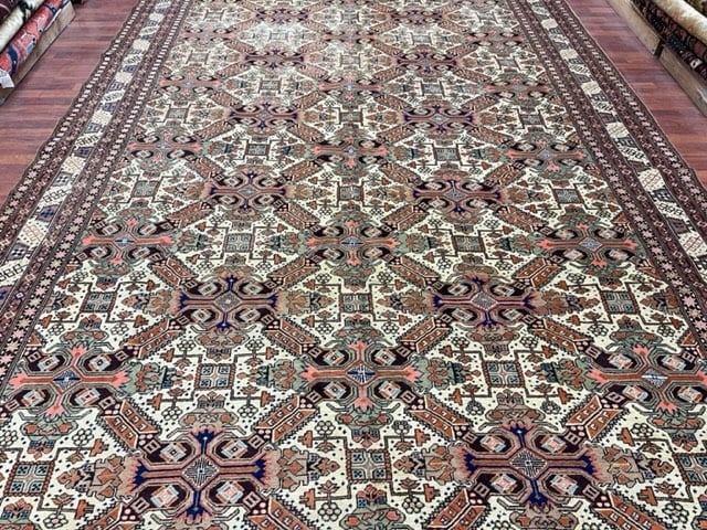 Antique Caucasian Design Large kaysari rug-5002 - 4