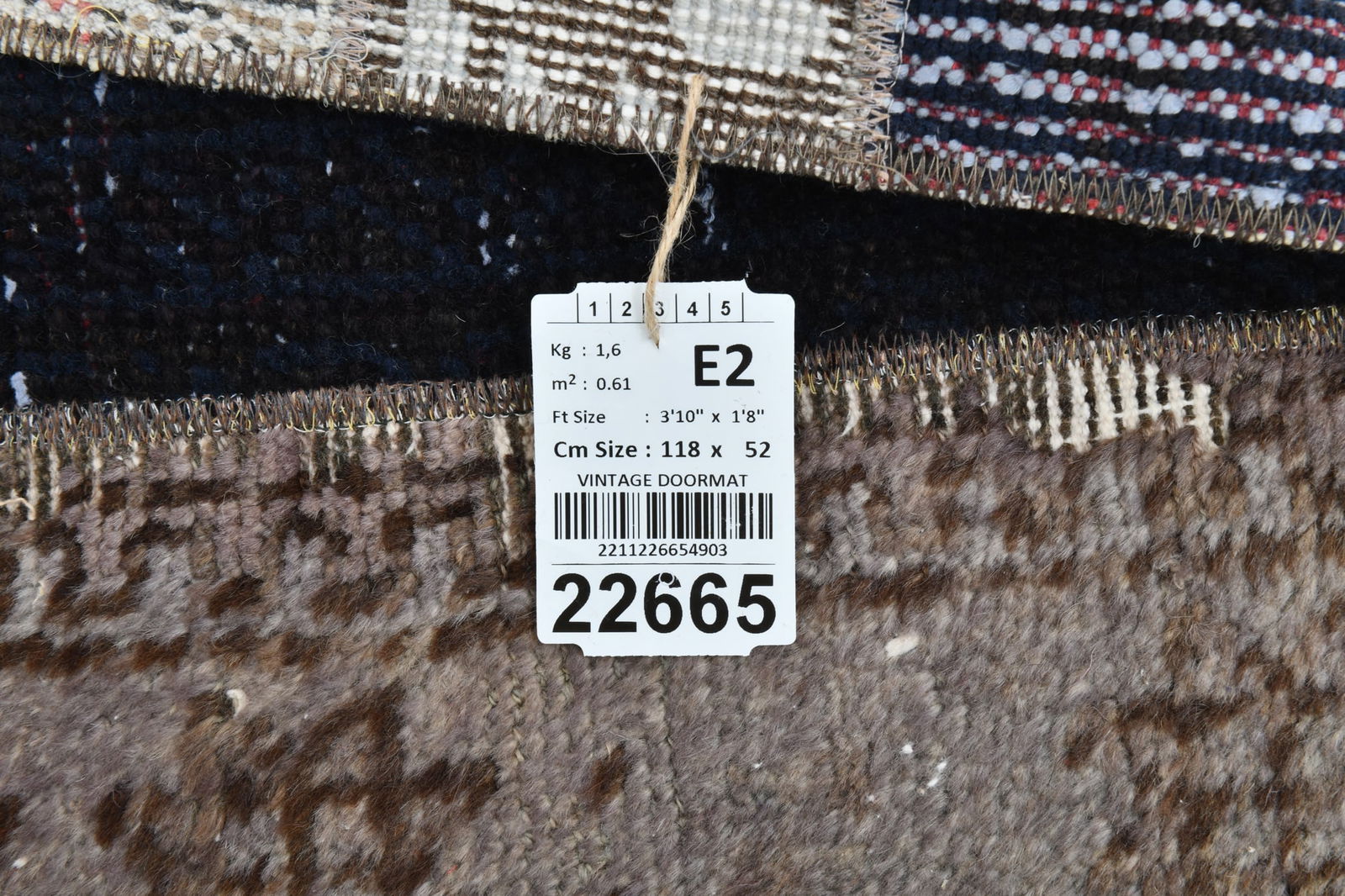 1'8'' x 3'10'' Decorative Vintage Rug - 22665 - 17