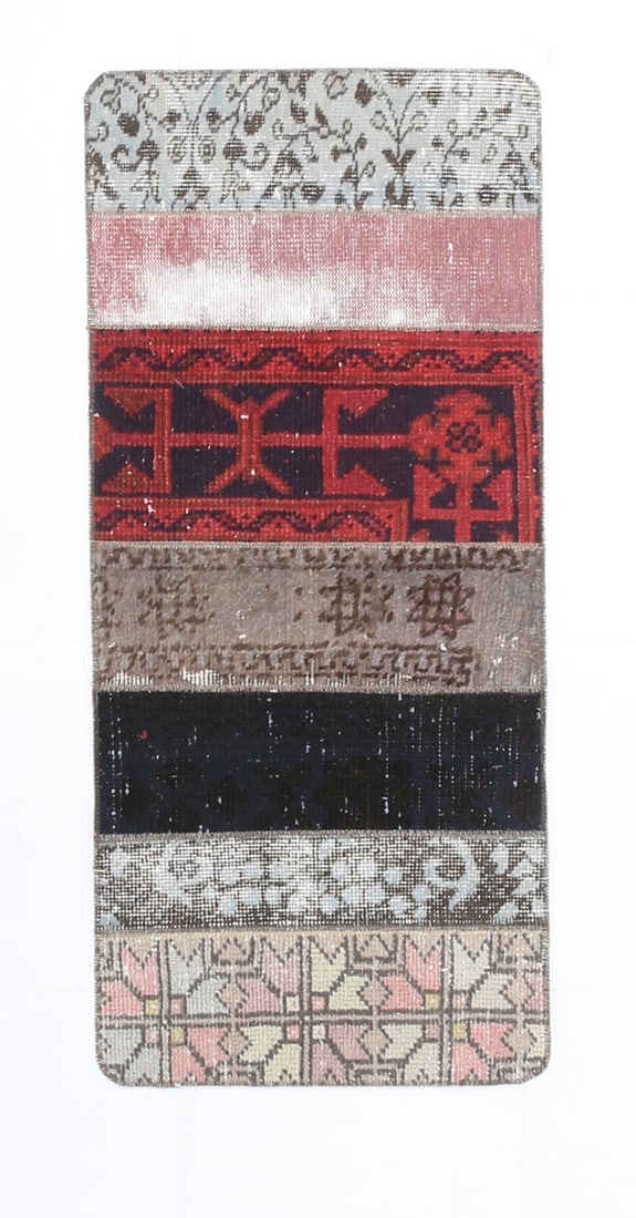 1'8'' x 3'10'' Decorative Vintage Rug - 22665: Title: 1'8'' x 3'10'' Decorative Vintage Rug - 22665Description:1'8'' x 3'10'' Decorative Vintage Rug - 22665Origin:TurkiyeDate/Period:1960-90Materials:Wool,CottonDimension:1'8''x3'10'' ft, 52x118 cm