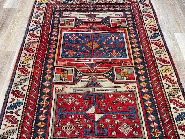 Antique Gendjeh Caucasian Runner-5167 - 5