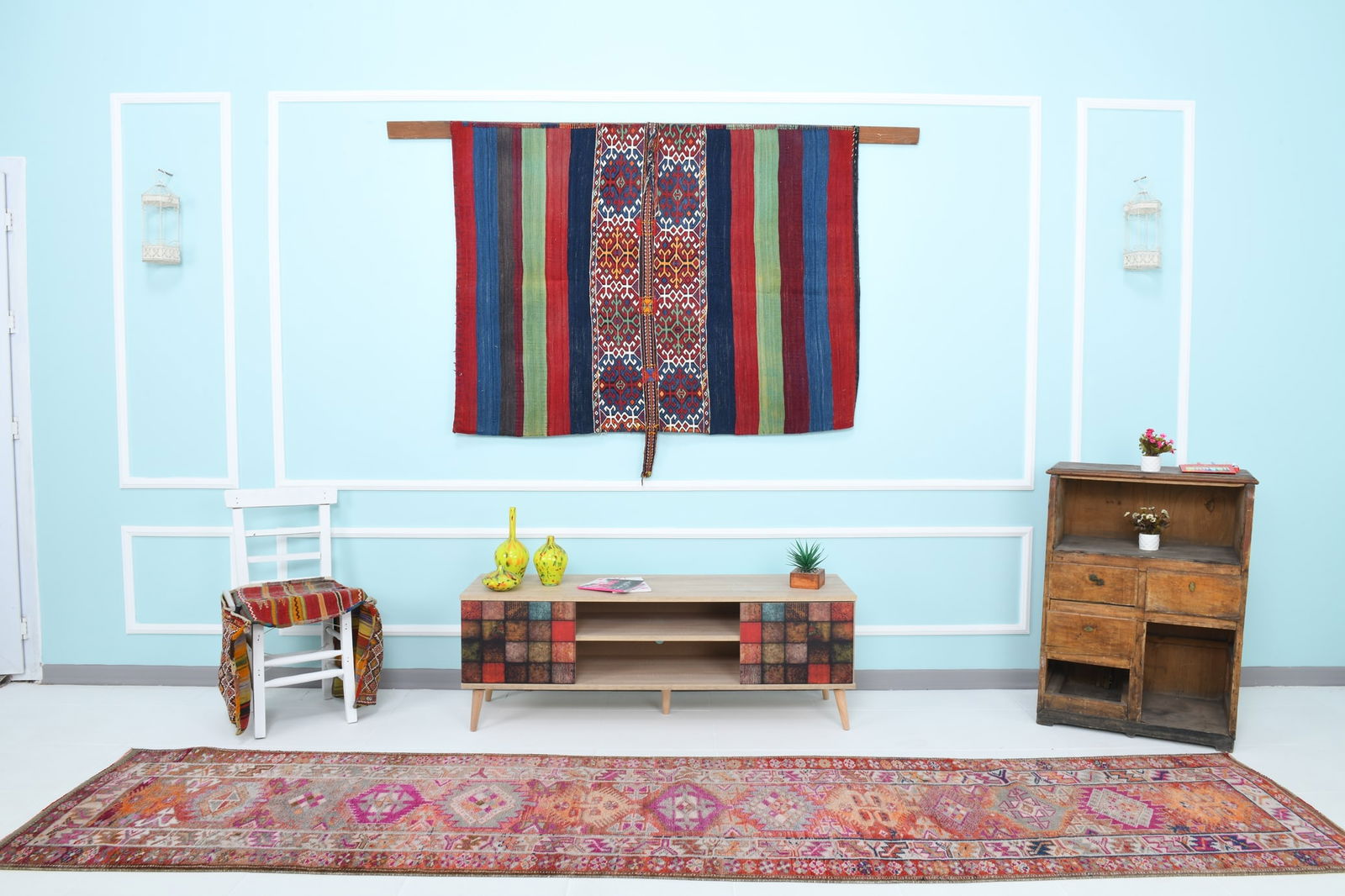 2'7'' x 12'2'' Vintage Wool Runner Rug - 18169 - 2