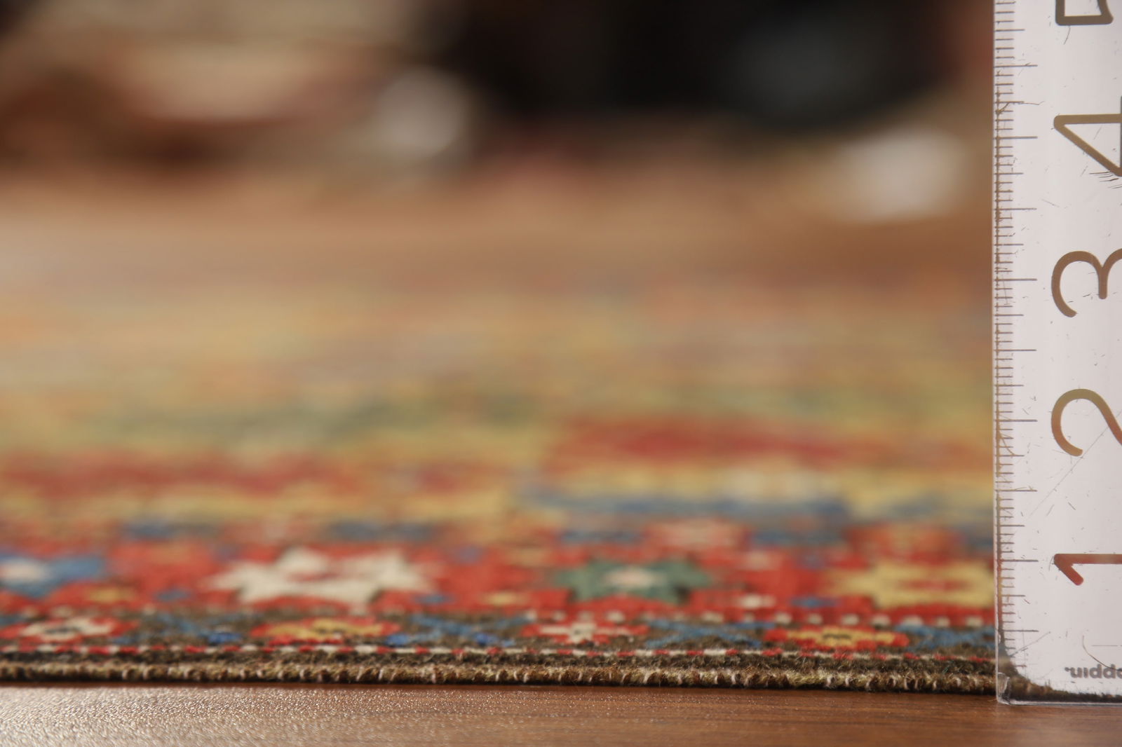 Pre-1900 Antique Wool Kazak Vegetable Dye Rug 4x5 - 17