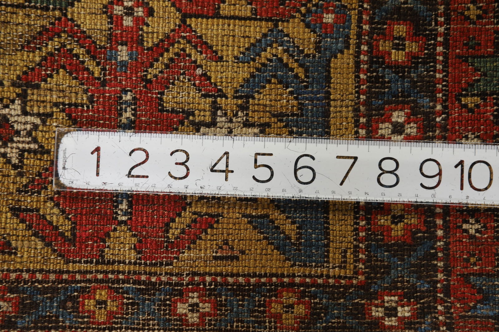 Pre-1900 Antique Wool Kazak Vegetable Dye Rug 4x5 - 18