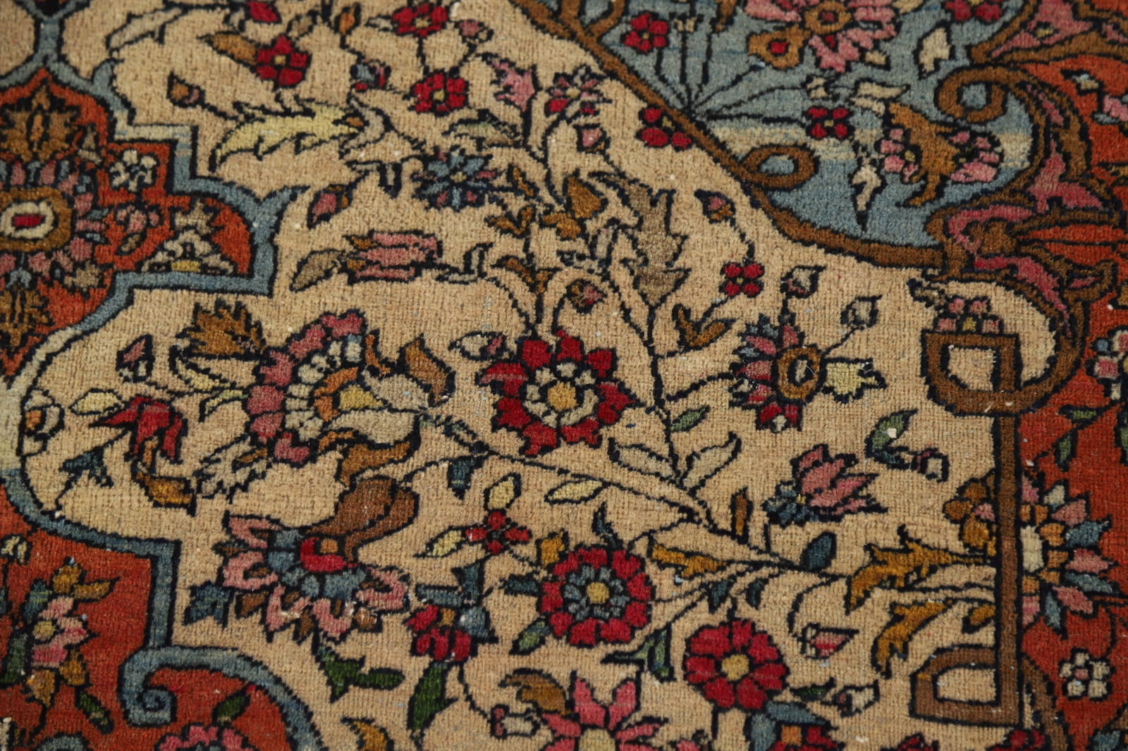 Pre-1900 Antique Vegetable Dye Isfahan Ahmad Persian Rug 4x7 - 10