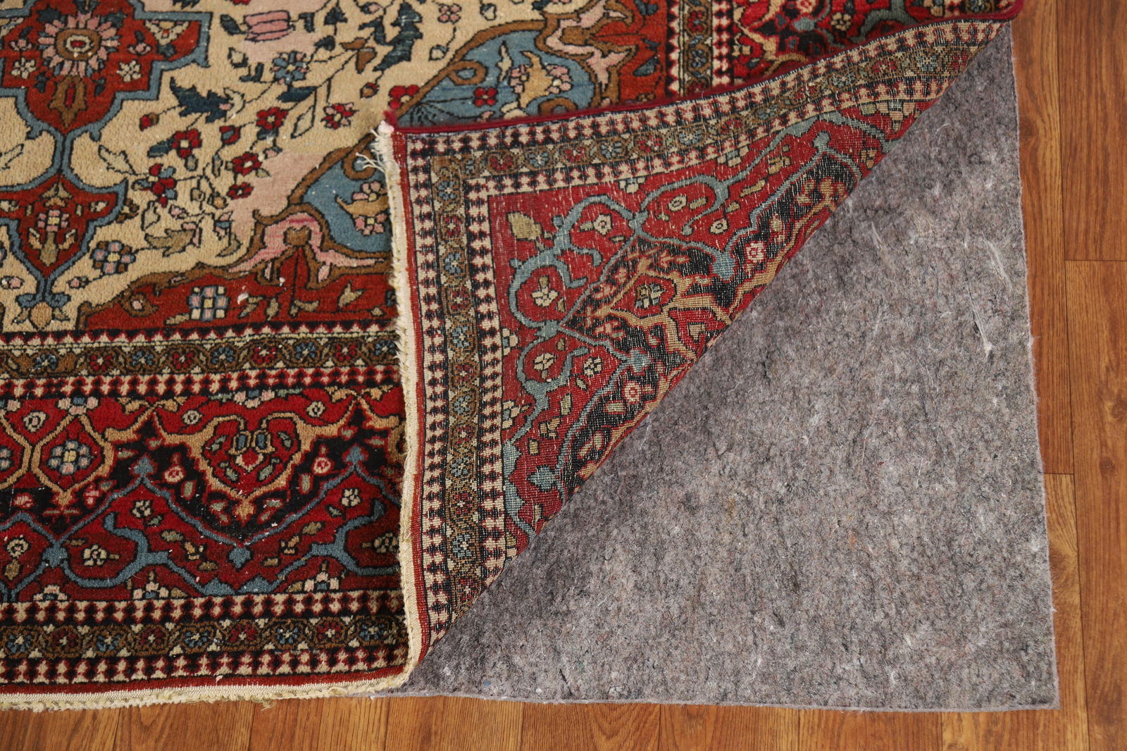 Pre-1900 Antique Vegetable Dye Isfahan Ahmad Persian Rug 4x7 - 8