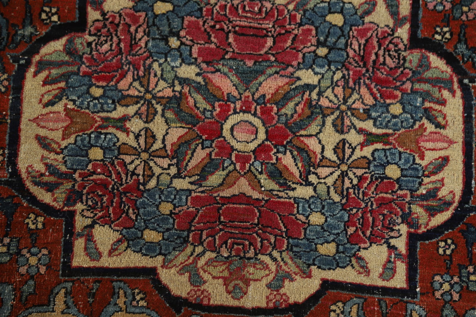 Pre-1900 Antique Vegetable Dye Isfahan Ahmad Persian Rug 4x7 - 9