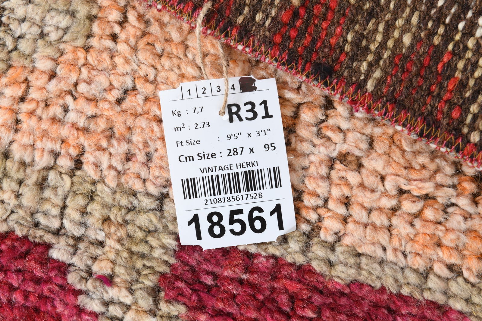 3'1'' x 9'4'' Vintage Wool Runner Rug - 18561 - 16