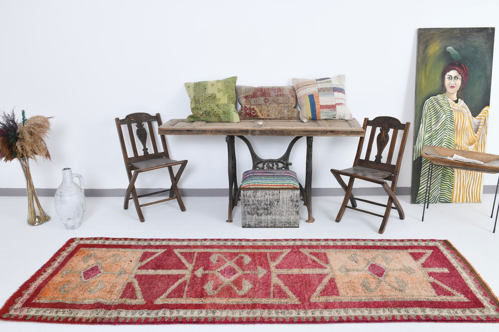 3'1'' x 9'4'' Vintage Wool Runner Rug - 18561 - 2