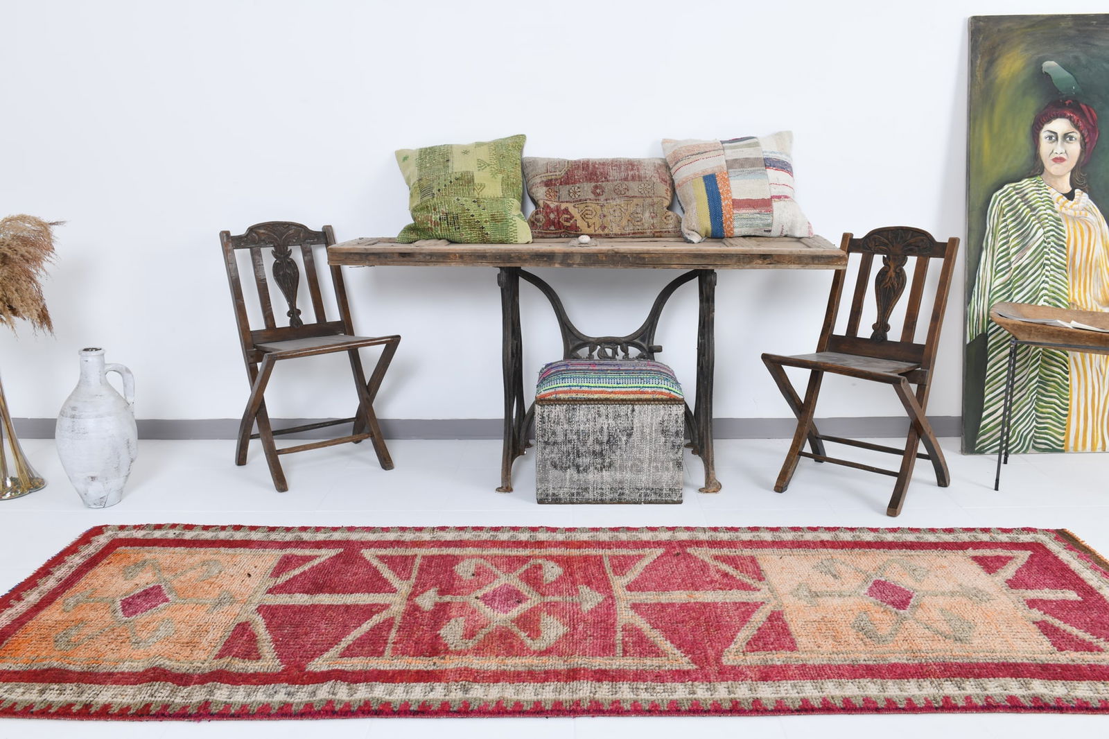 3'1'' x 9'4'' Vintage Wool Runner Rug - 18561 - 3