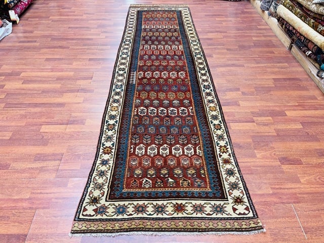 Antique Persian Malayer Runner-4920: Title:Antique Persian Malayer Runner-4920 Description:Powerful antique Persian Malayer runner, from west of Persia, size 3 ft by 10 ft. 9 inches, circa 1920, excellent condition with a good pile throu