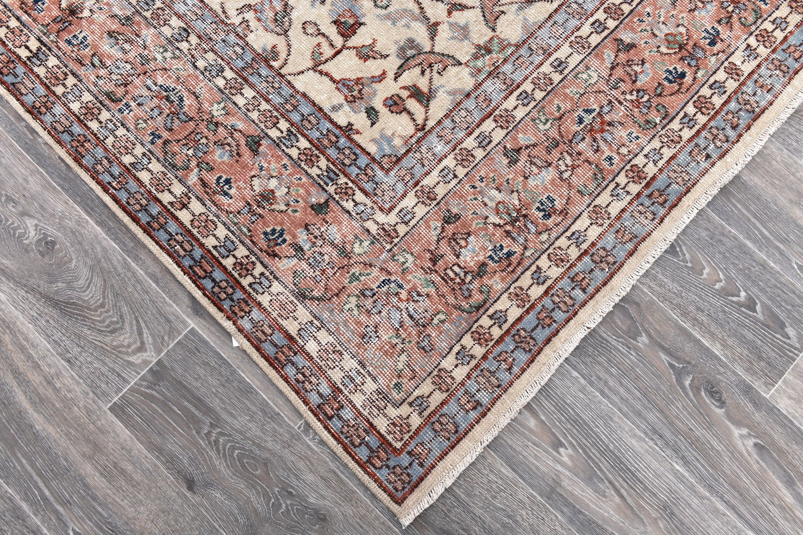 7'0'' x 10'2'' Handmade Vintage Wool Rug - 243989 - 7