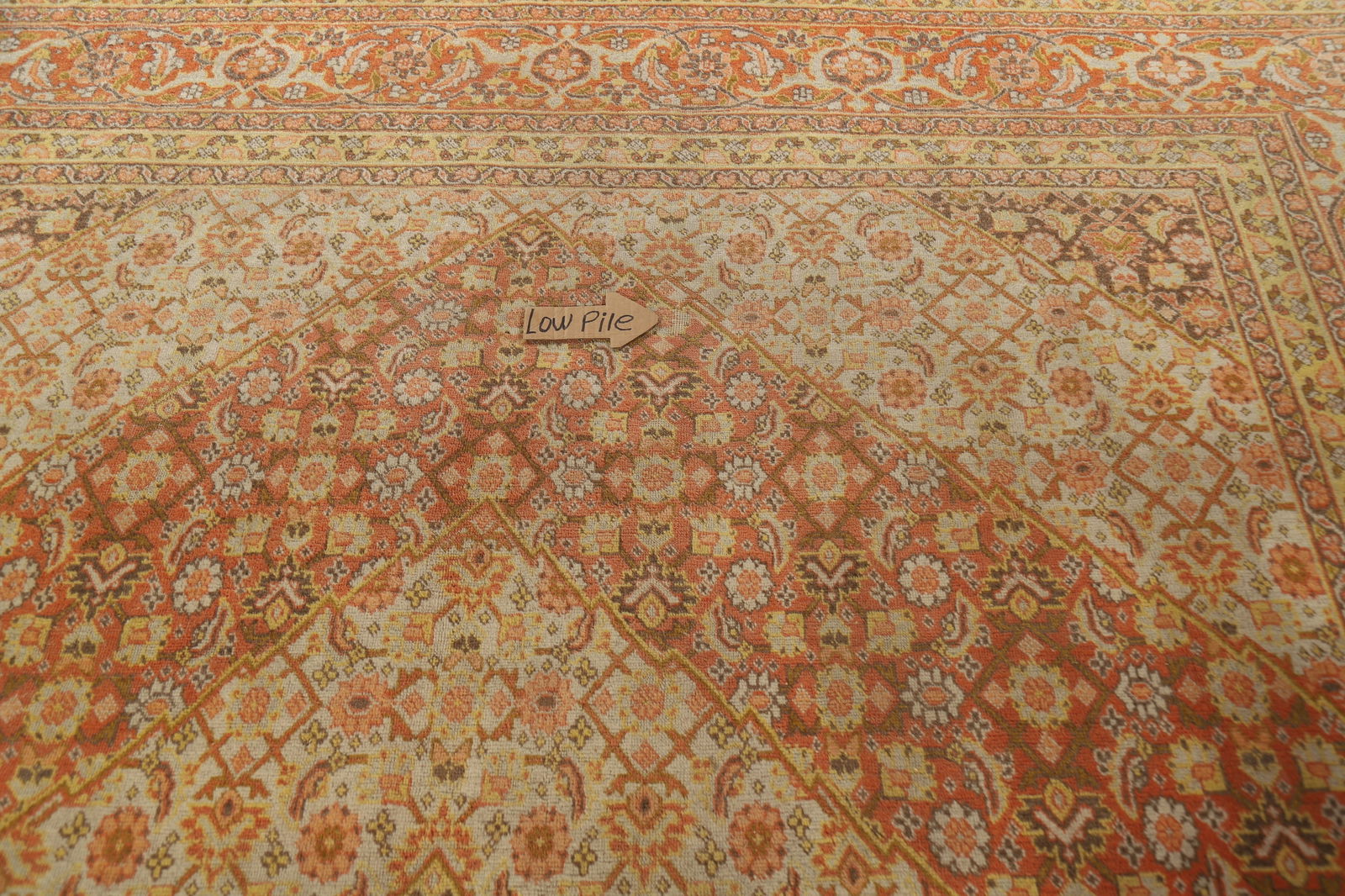 Antique Vegetable Dye Tabriz Persian Area Rug 10x13 - 15