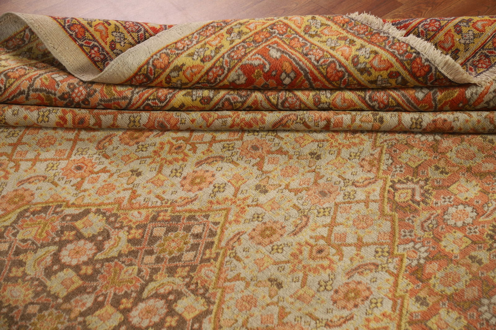 Antique Vegetable Dye Tabriz Persian Area Rug 10x13 - 19