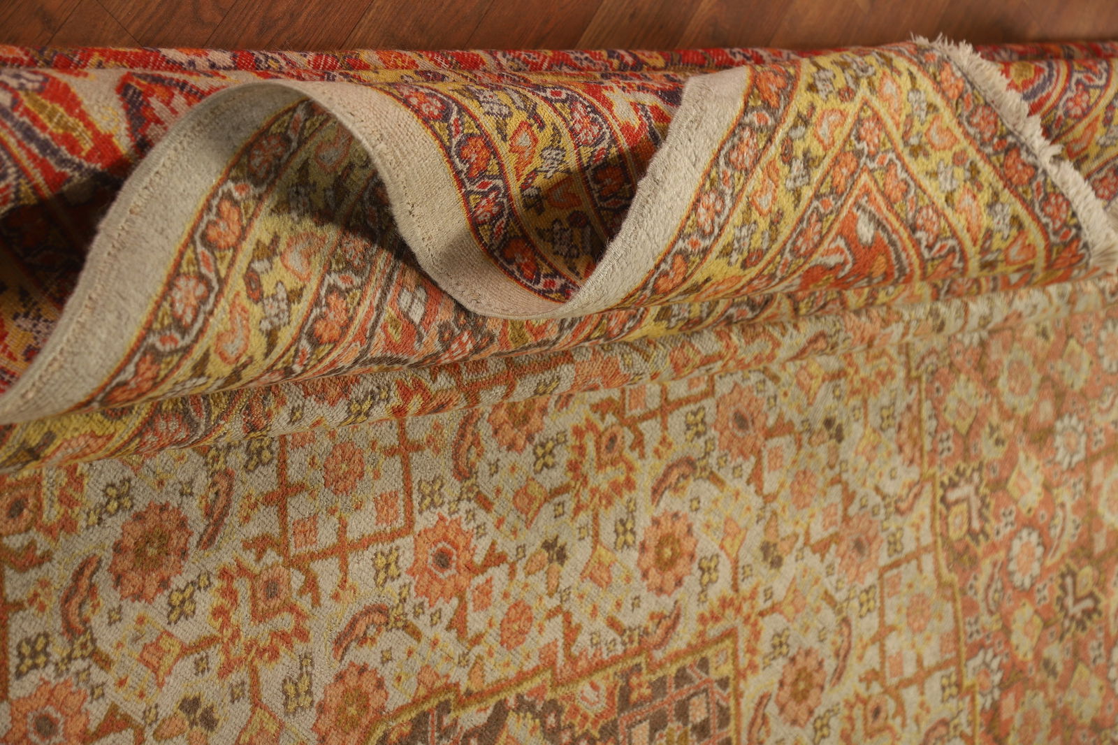 Antique Vegetable Dye Tabriz Persian Area Rug 10x13 - 20