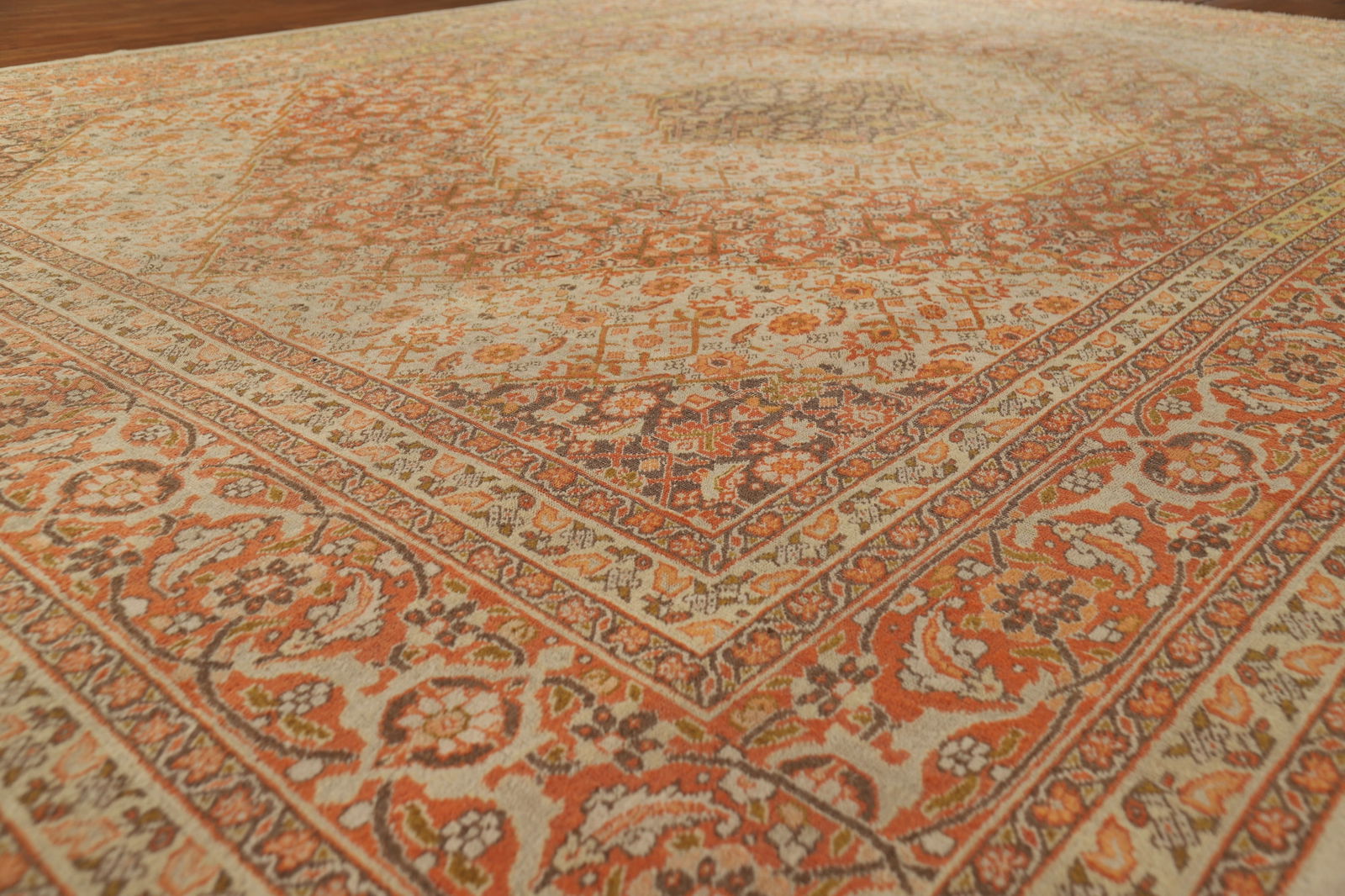 Antique Vegetable Dye Tabriz Persian Area Rug 10x13 - 6