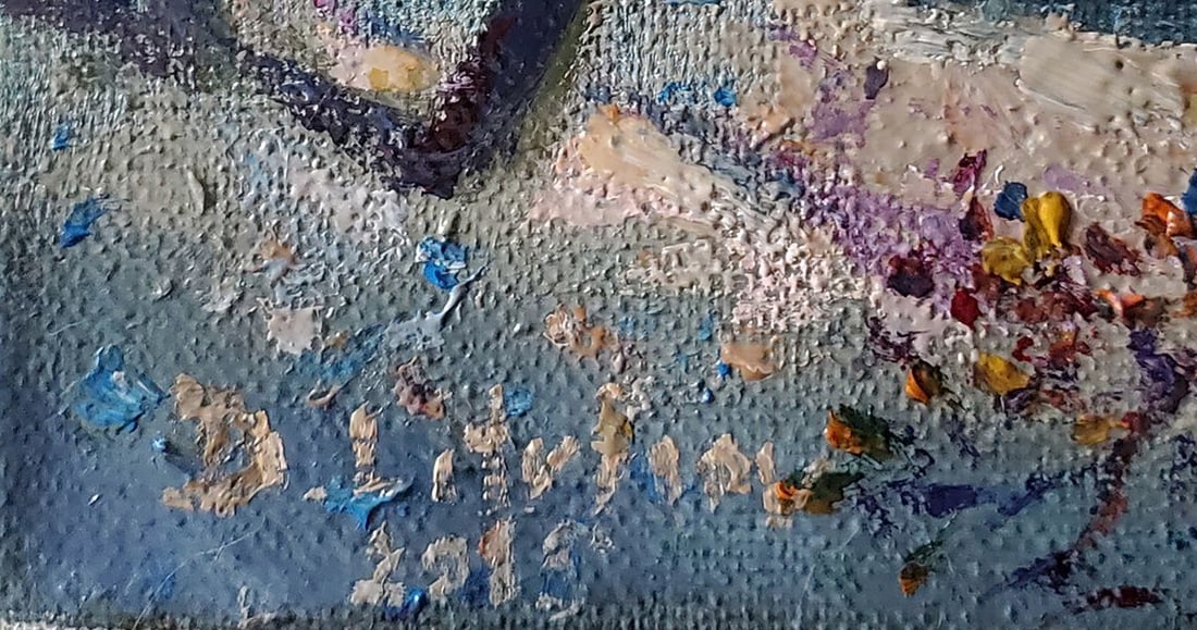 Oil painting Winter Monastery Daniil Litvinov - 3