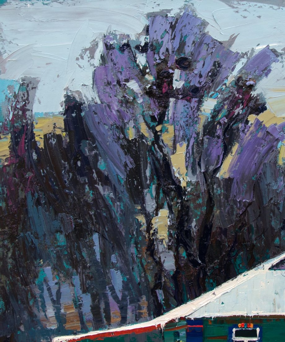 Oil painting Snow covered gates Natalia Korf-Ivaniuk - 2