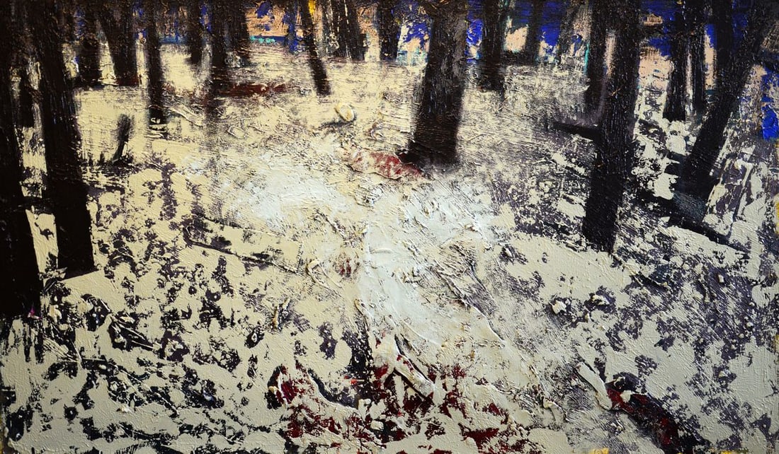 Oil painting Silver Forest Natalia Korf-Ivaniuk: Title: Oil painting Silver Forest Natalia Korf-Ivaniuk Description: NoKorf 32 *** ABOUT THIS PAINTING *** * TITLE: "Silver Forest" * ARTISTS: Natalia Korf-Ivaniuk * SIZE: 80?130 cm/'31.49x51.18 inches