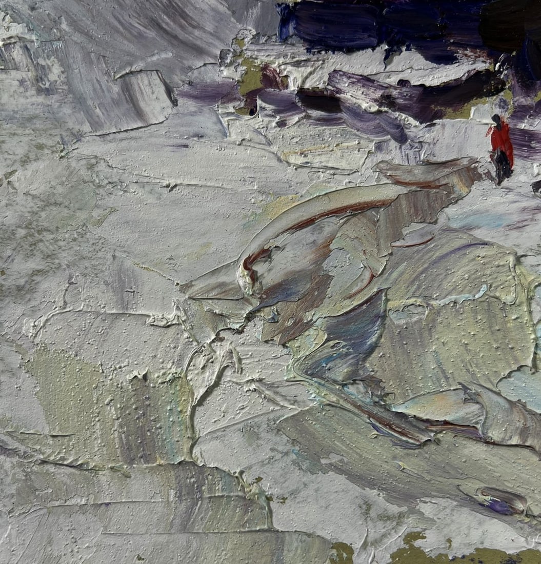 Oil painting Winter village Boris Serdyuk - 7