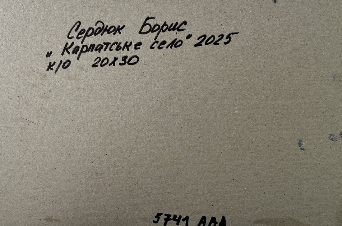 Oil painting Winter village Boris Serdyuk - 9