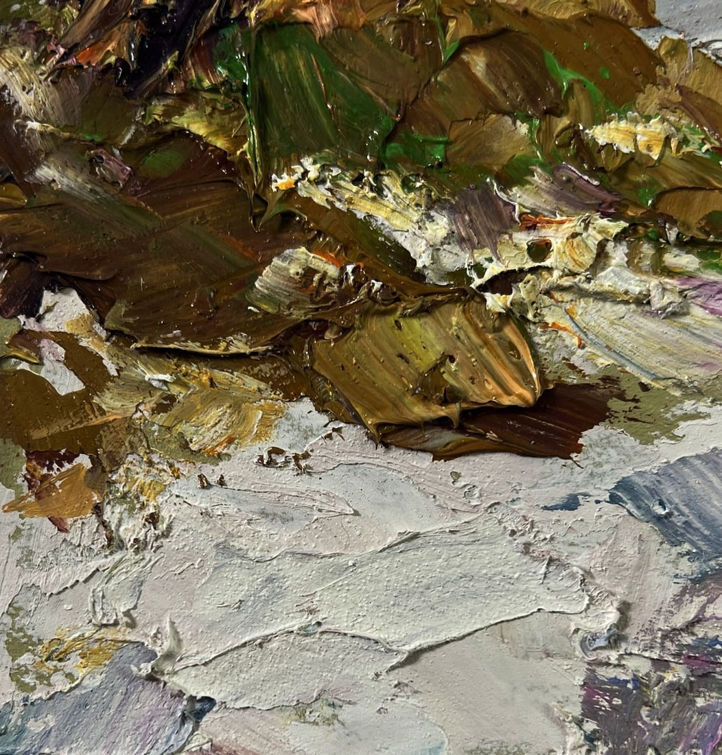 Oil painting Snowy road in the forest Boris Serdyuk - 7