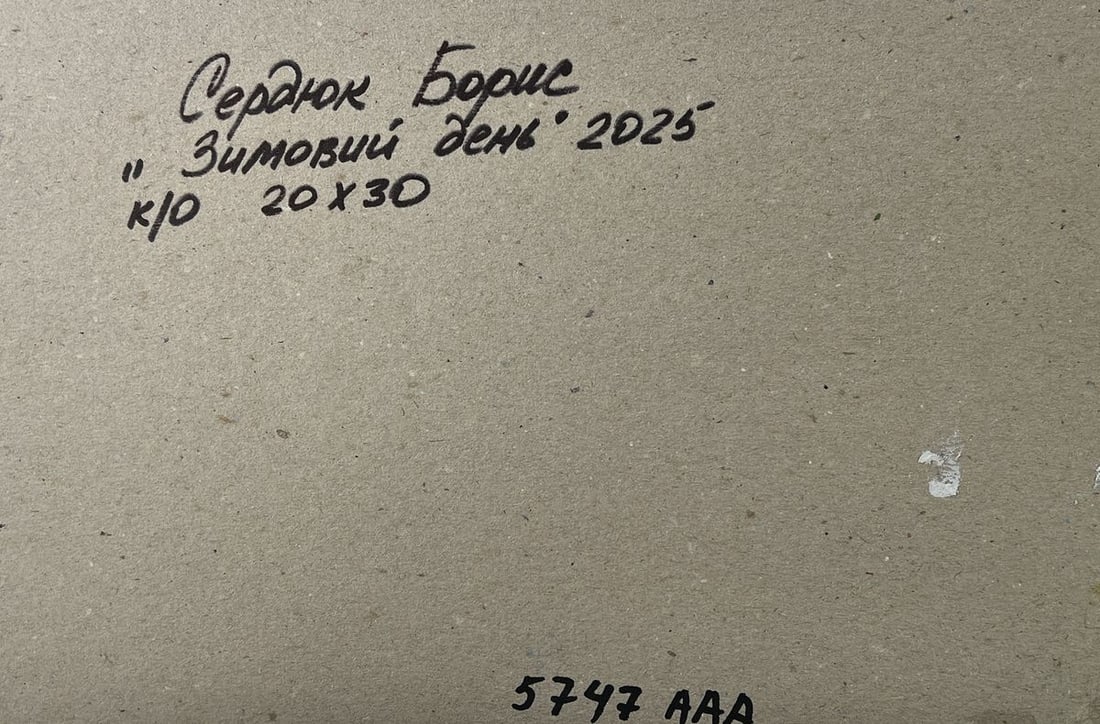 Oil painting Winter stream Boris Serdyuk - 10