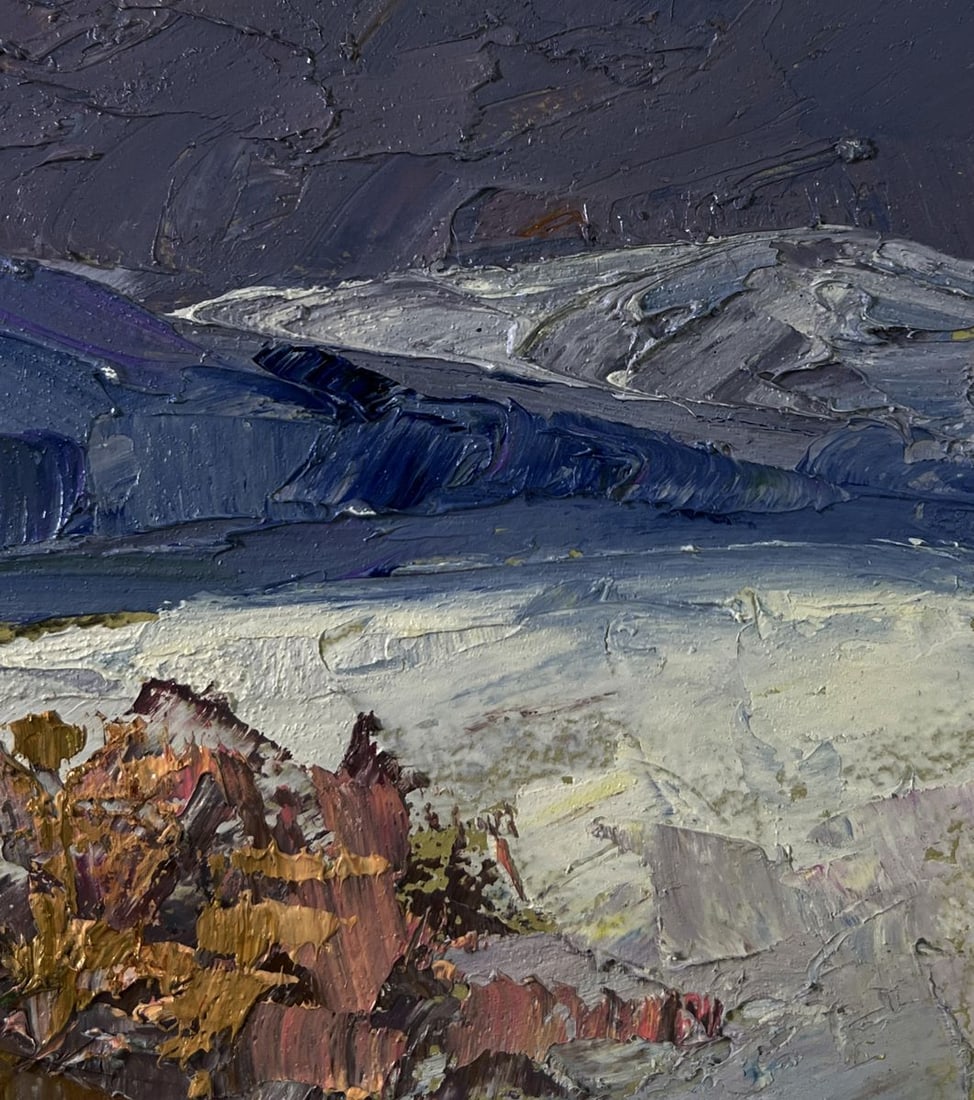 Oil painting Winter stream Boris Serdyuk - 4