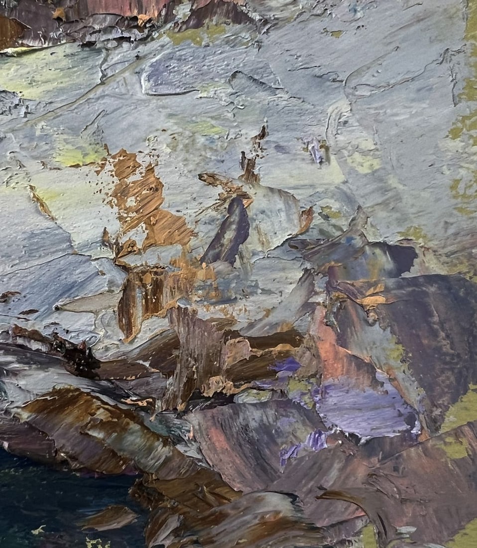 Oil painting Winter stream Boris Serdyuk - 9