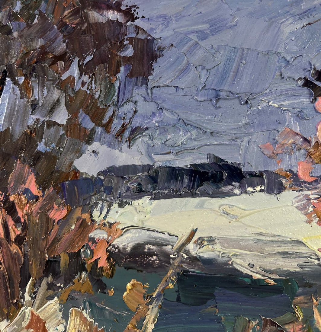 Oil painting The first snow and the breath of frost Boris Serdyuk - 5