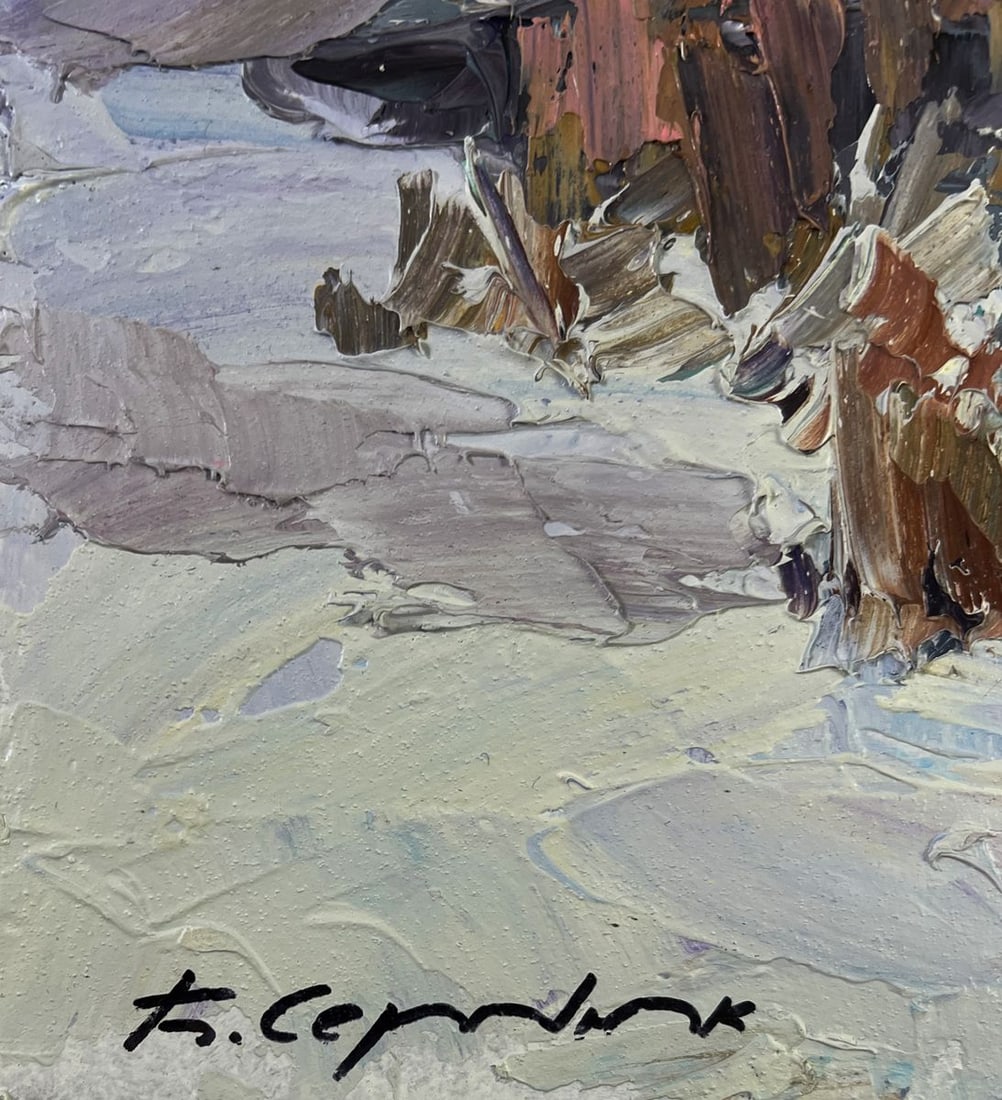 Oil painting The first snow and the breath of frost Boris Serdyuk - 7